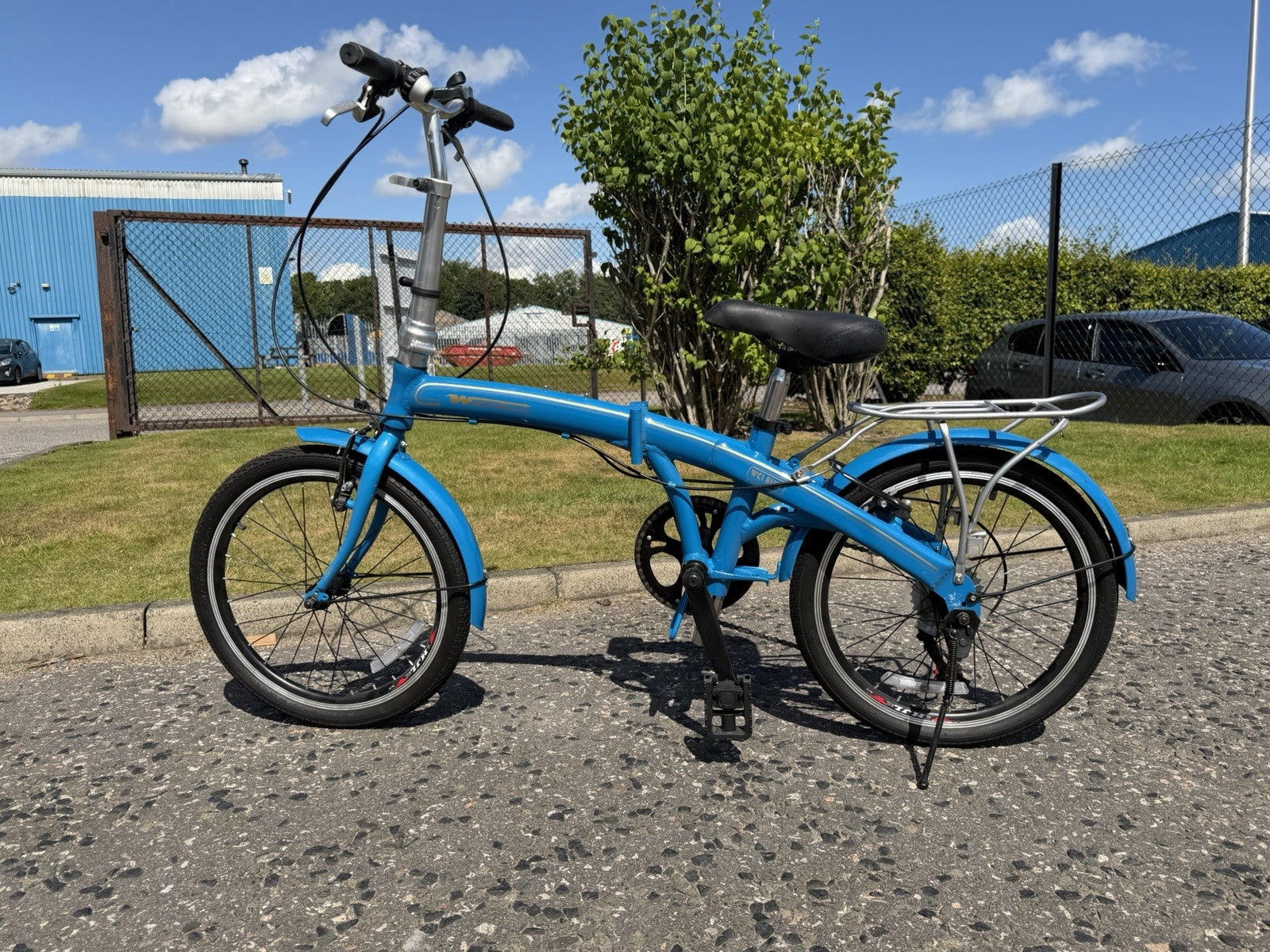 WCI Folding Bike Unisex Shimano 6 Gears Blue New