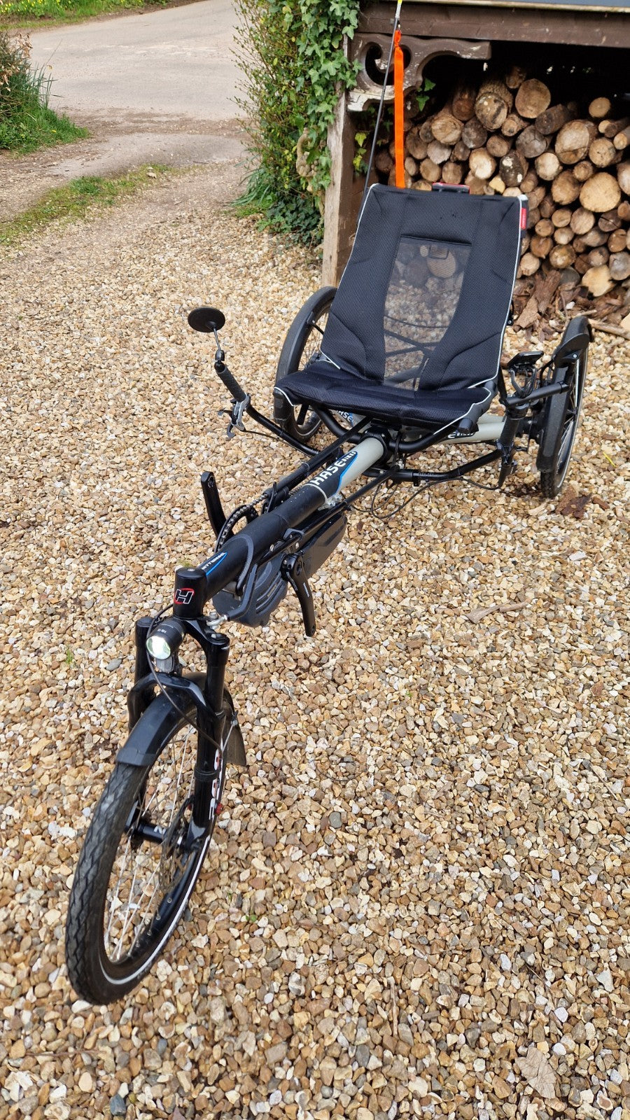 2021 Hase Bikes Kettwiesel Evo with assist auto gears Folding Recumbent trike.🦚