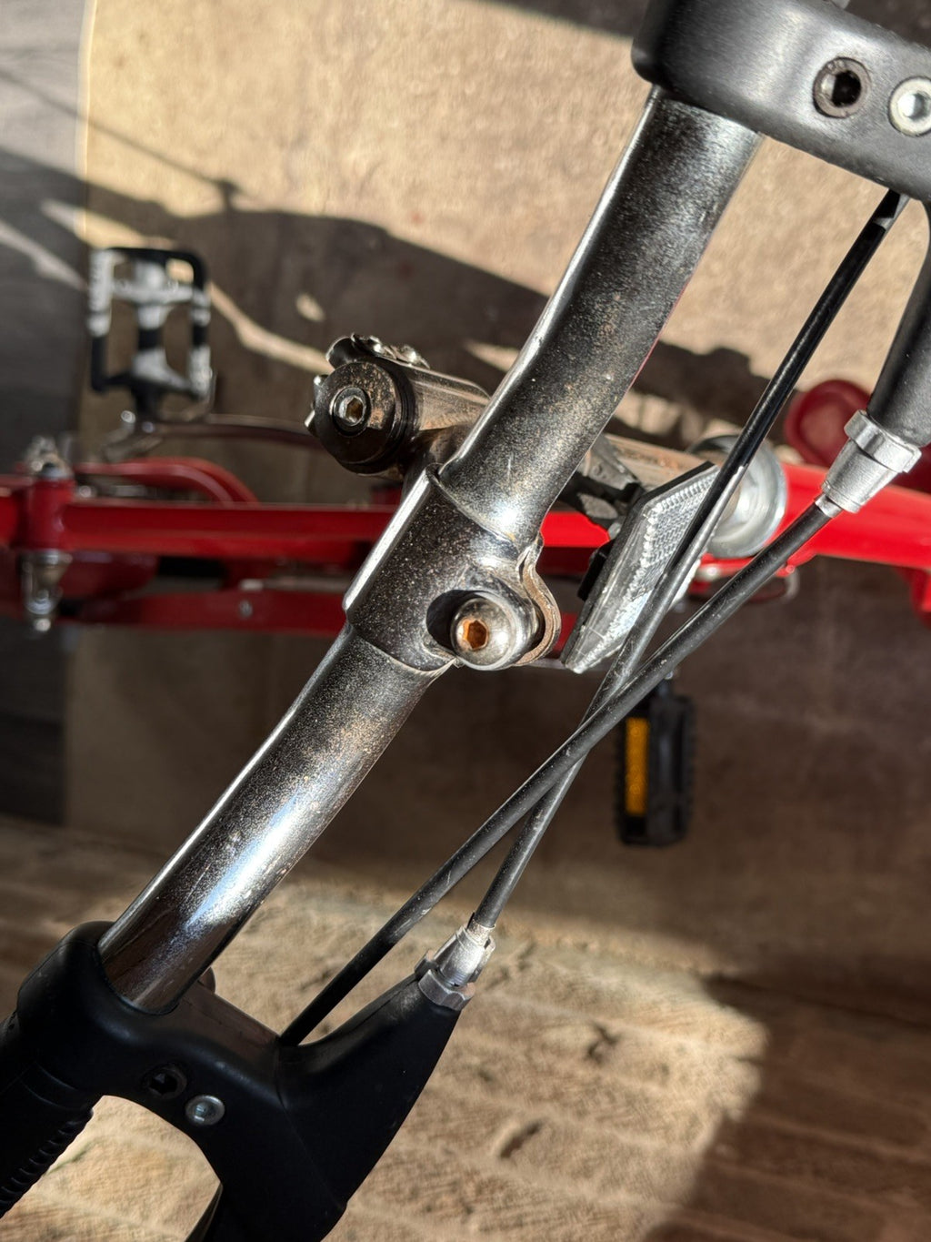 Red Folding Bicycle foldable