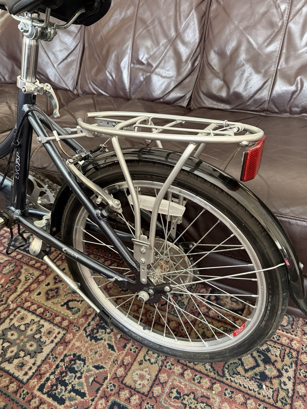 Raleigh Evo 7 Folding Bike 20” Shimano 7 Speed With Rack & Bag