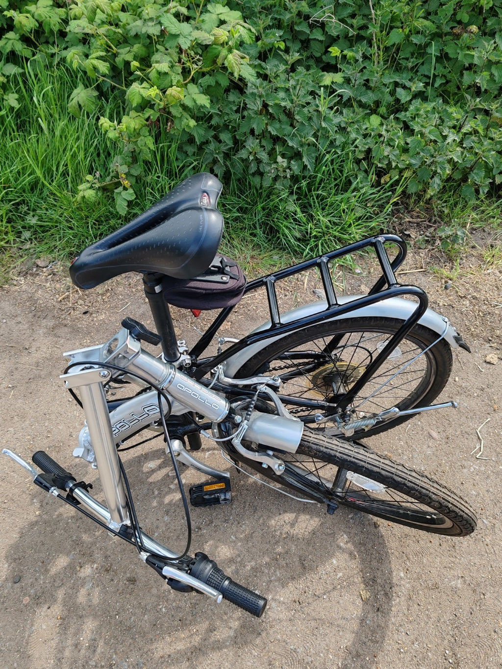 apollo transition folding bike 6 revoshift gears 20inch wheels adults unisex