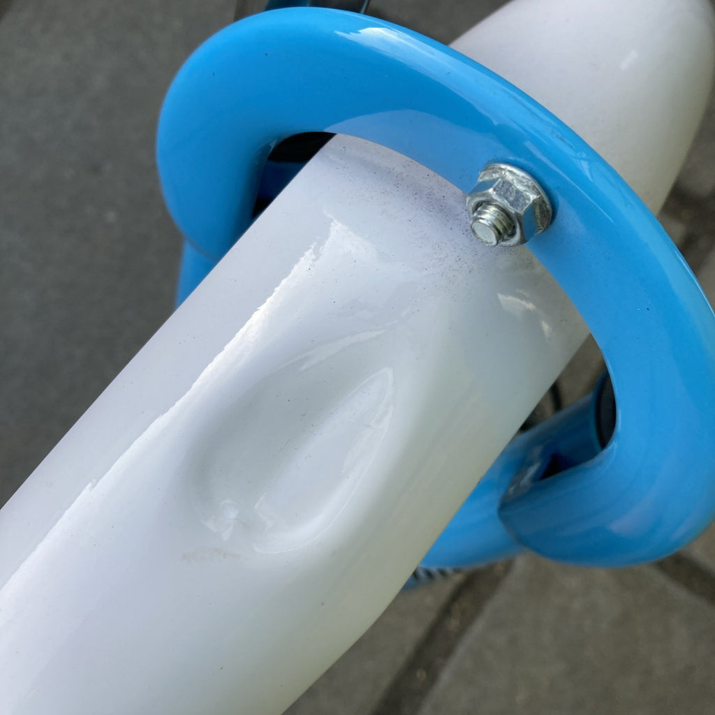 Digital Folding Blue Bike Carbon Steel 7 Speed Unisex Custom Design For UK