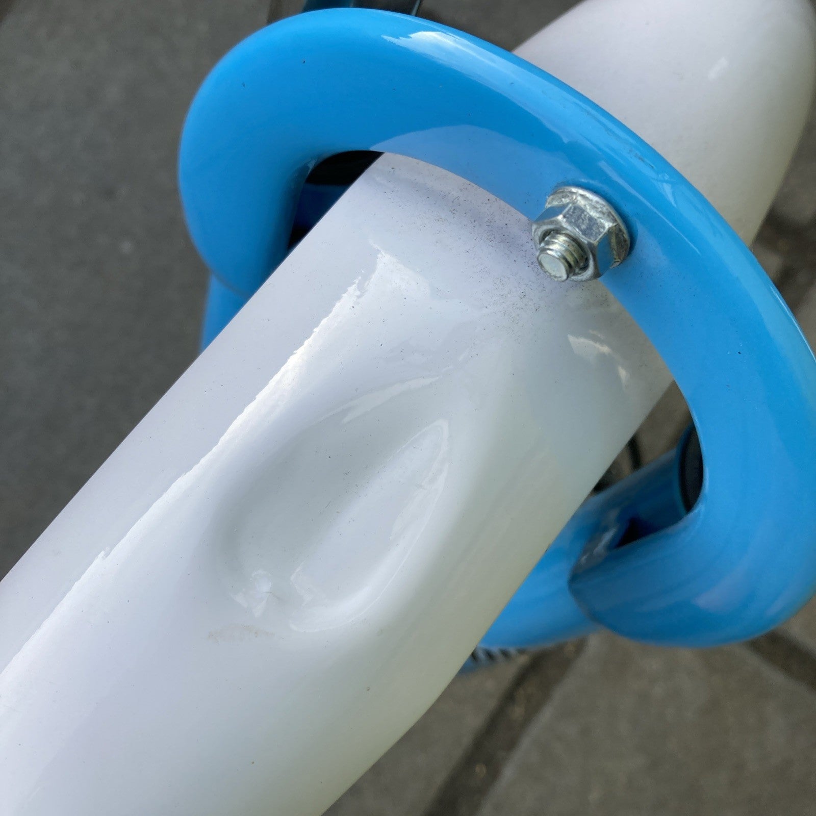 Digital Folding Blue Bike Carbon Steel 7 Speed Unisex Custom Design For UK