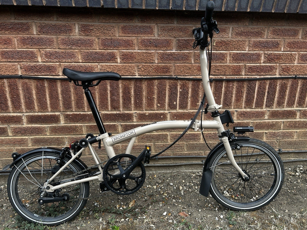 Brompton C Line 6 Speed 2024 Mid Handlebar Folding Bike - Dune Sand
