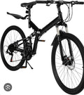 26" Folding Mountain Bike 21 Speed Men Bikes MTB Bicycle School Dual Disc Brake