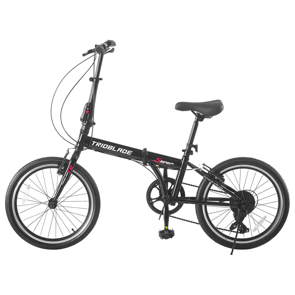 20'' Wheel Folding Bike Bicycle 7 Speed Drivetrain City Road Bike Portable Cycle