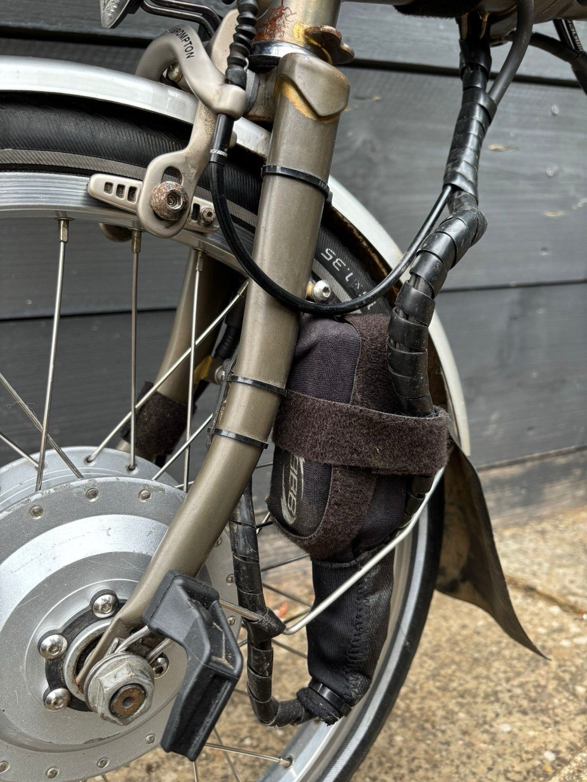 Brompton M3L Folding Bicycle + Assist in Raw Lacquer - Only Light Leisure Use