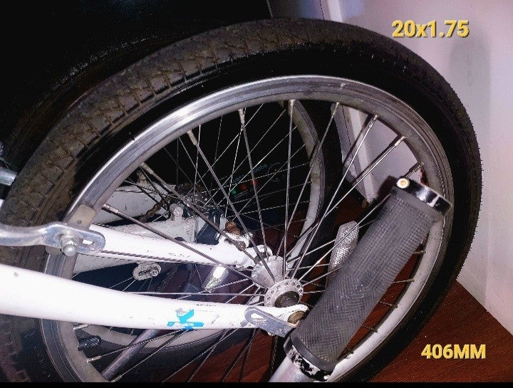 Kansi Twenty 20in Folding Bike White BMX Bar Side Pull Caliper Brakes