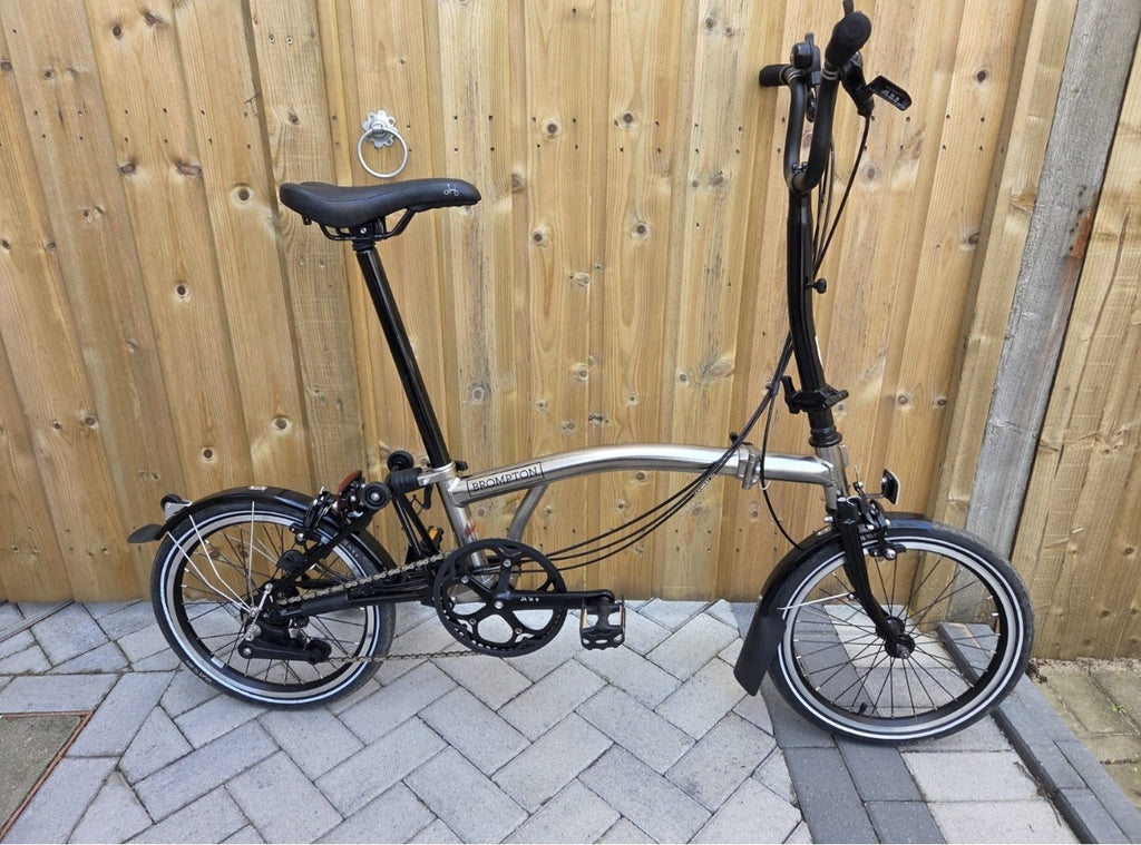 Brompton C Line H6L (6 Speed)  folding bicycle - Nickel Edition