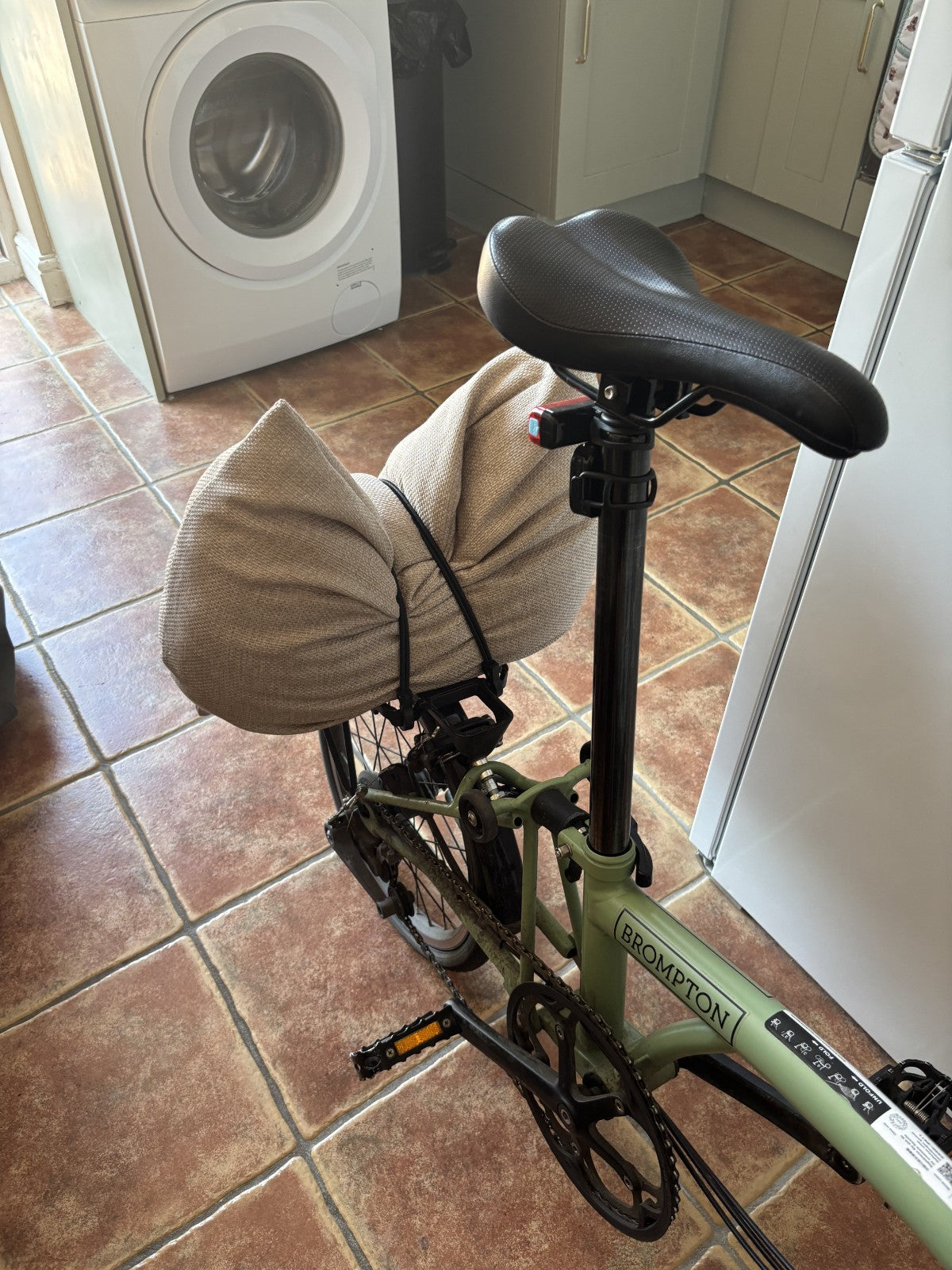 Brompton C Line Matcha Green Folding Bike. 2 Year Old Excellent Condition + Roll