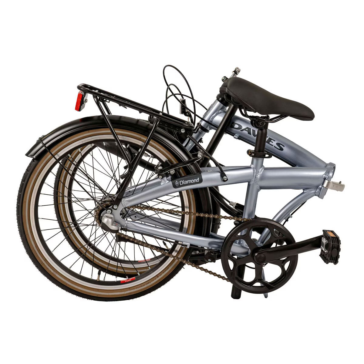 Diamond Folding Bike 20\" Wheel 11\" Frame – Lightweight Compact Commuter Cycle