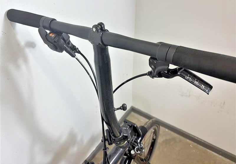 Brompton P Line 4 Speed 2022 Low Handlebar Folding Bike - Midnight Black