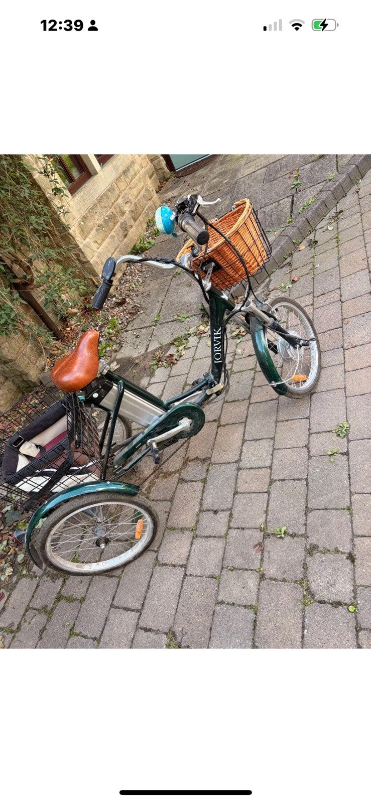 Jorvik Electric Folding Tricycle In Perfect Condition In  Green With Basket