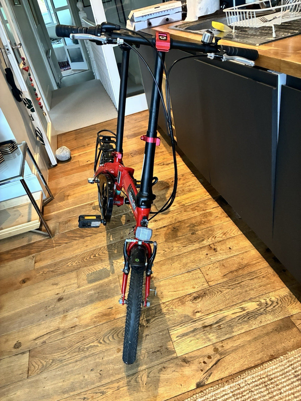 Dahon Curve i3 16in Folding Bike 3-Speed Hub Gears Rack Mudguards Red/Black