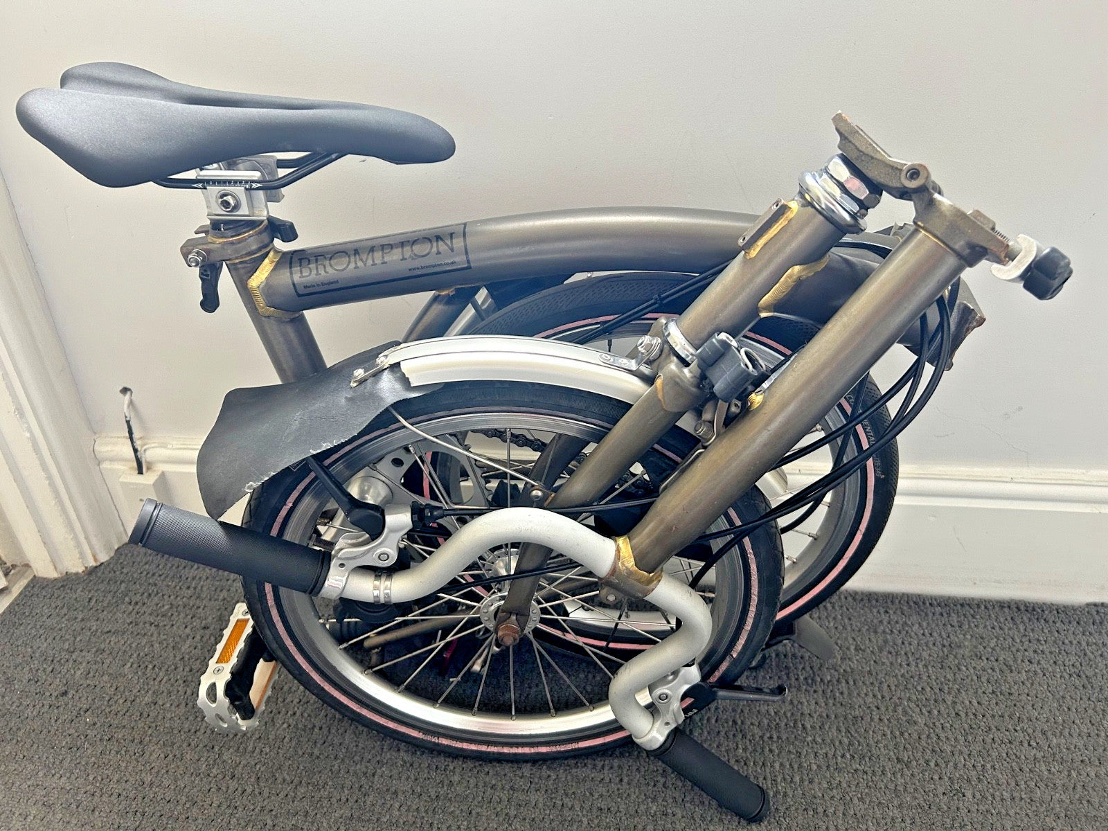Brompton M3L C-line Folding Bike Raw Lacquer 3 - speed
