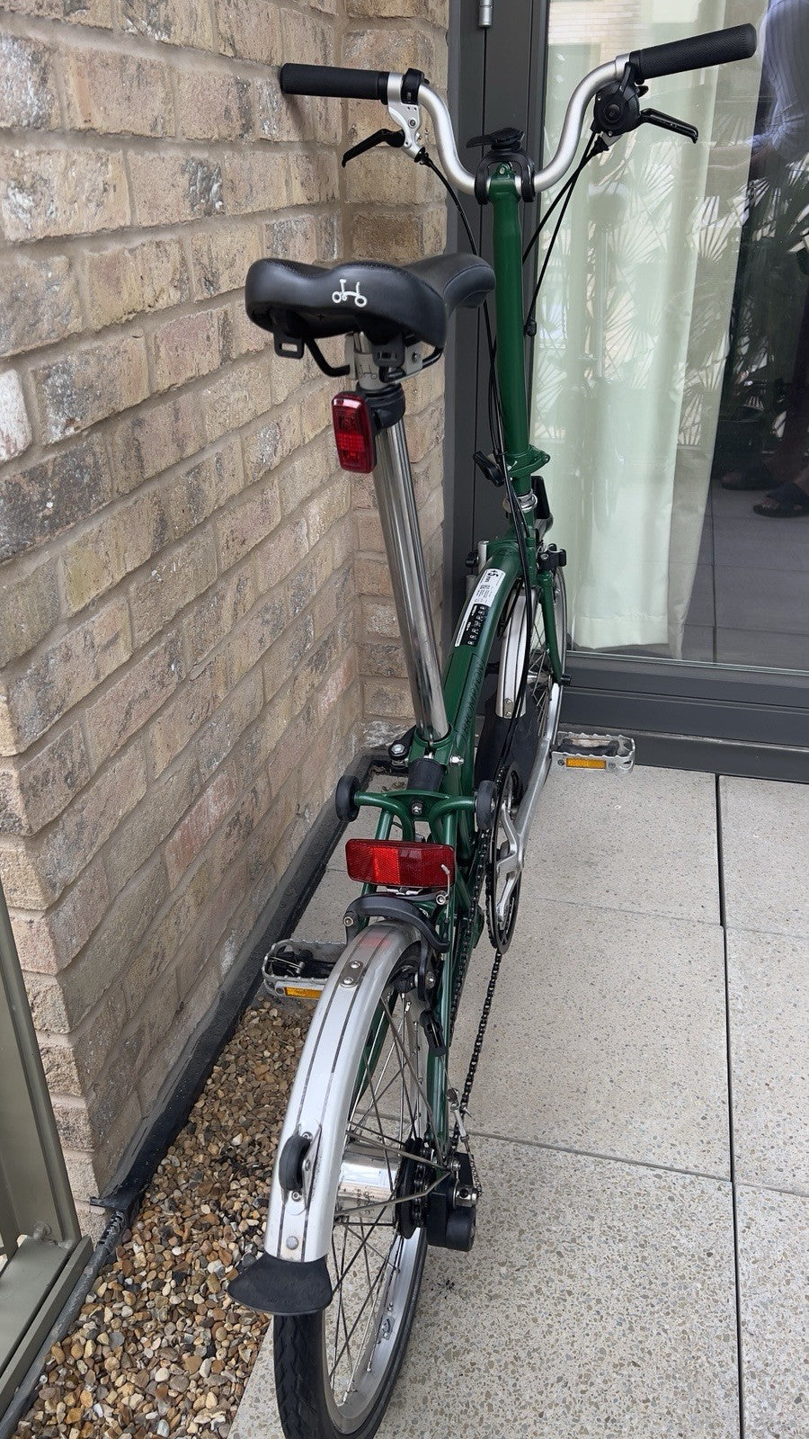 Brompton C Line 2021 Folding Bike Green with Mudguards & Reflectors