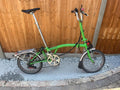 Brompton 6-Speed, Green with Rack and Extended Seat Post, dynamo lights