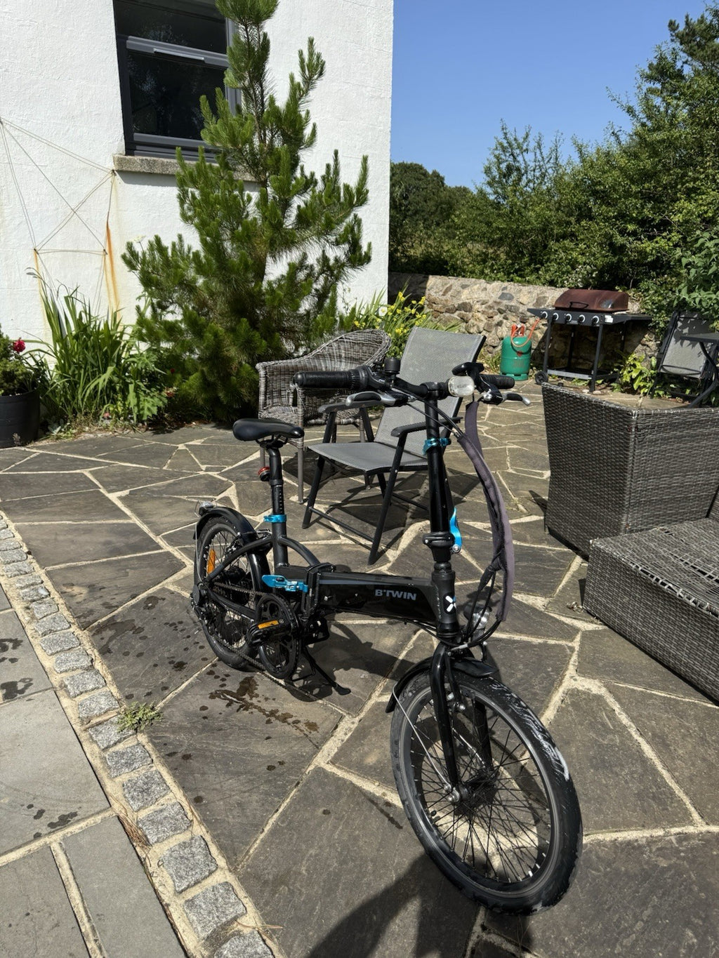 B'Twin Folding Bike Dark Blue, Decathlon