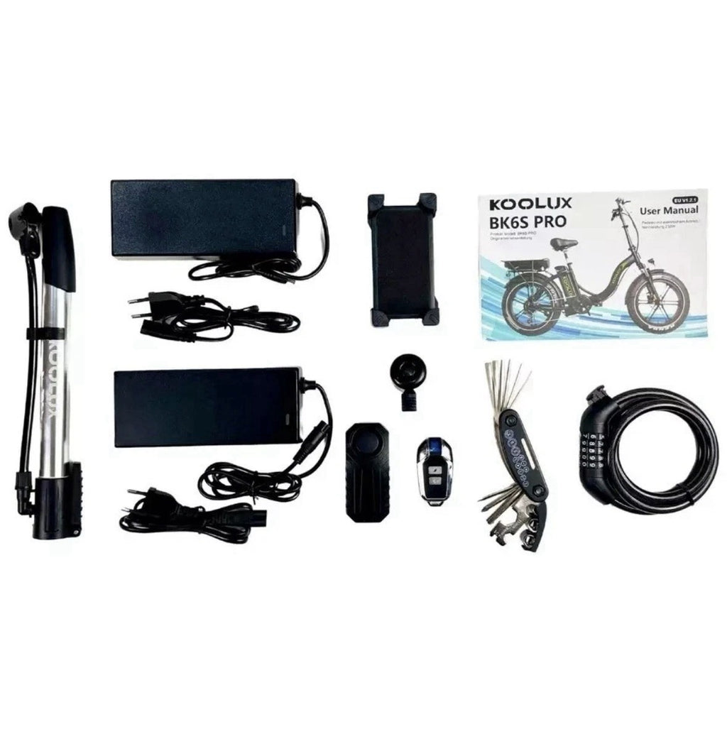 Koolux BK6 S Pro 20”Bike 48v13*10.Ah Rear Rack Folding Delivery Bike Hydraulic
