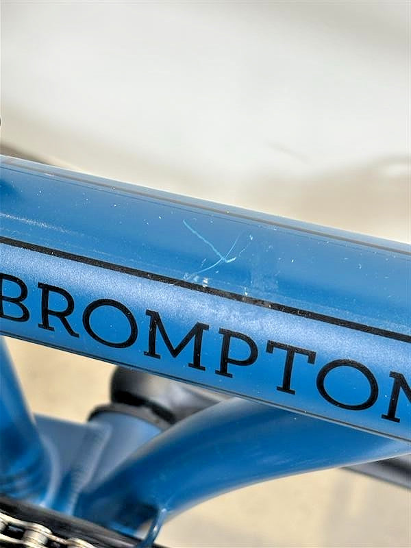 Brompton C Line 6 Speed 2024 Mid Handlebar Folding Bike - Ocean Blue