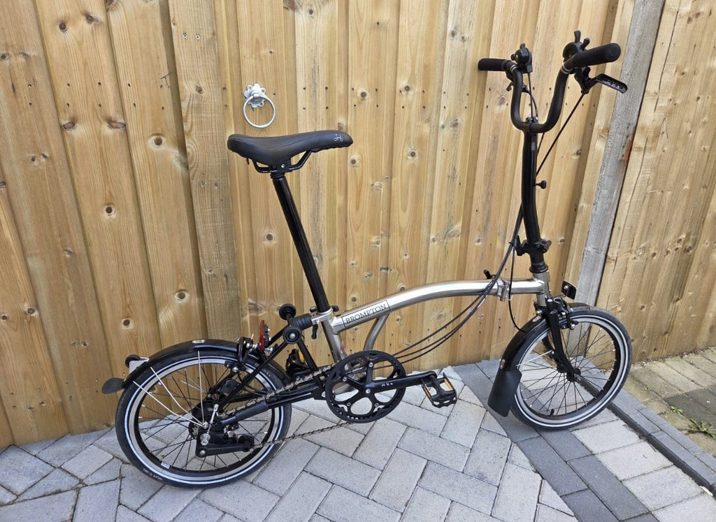 Brompton C Line H6L (6 Speed)  folding bicycle - Nickel Edition