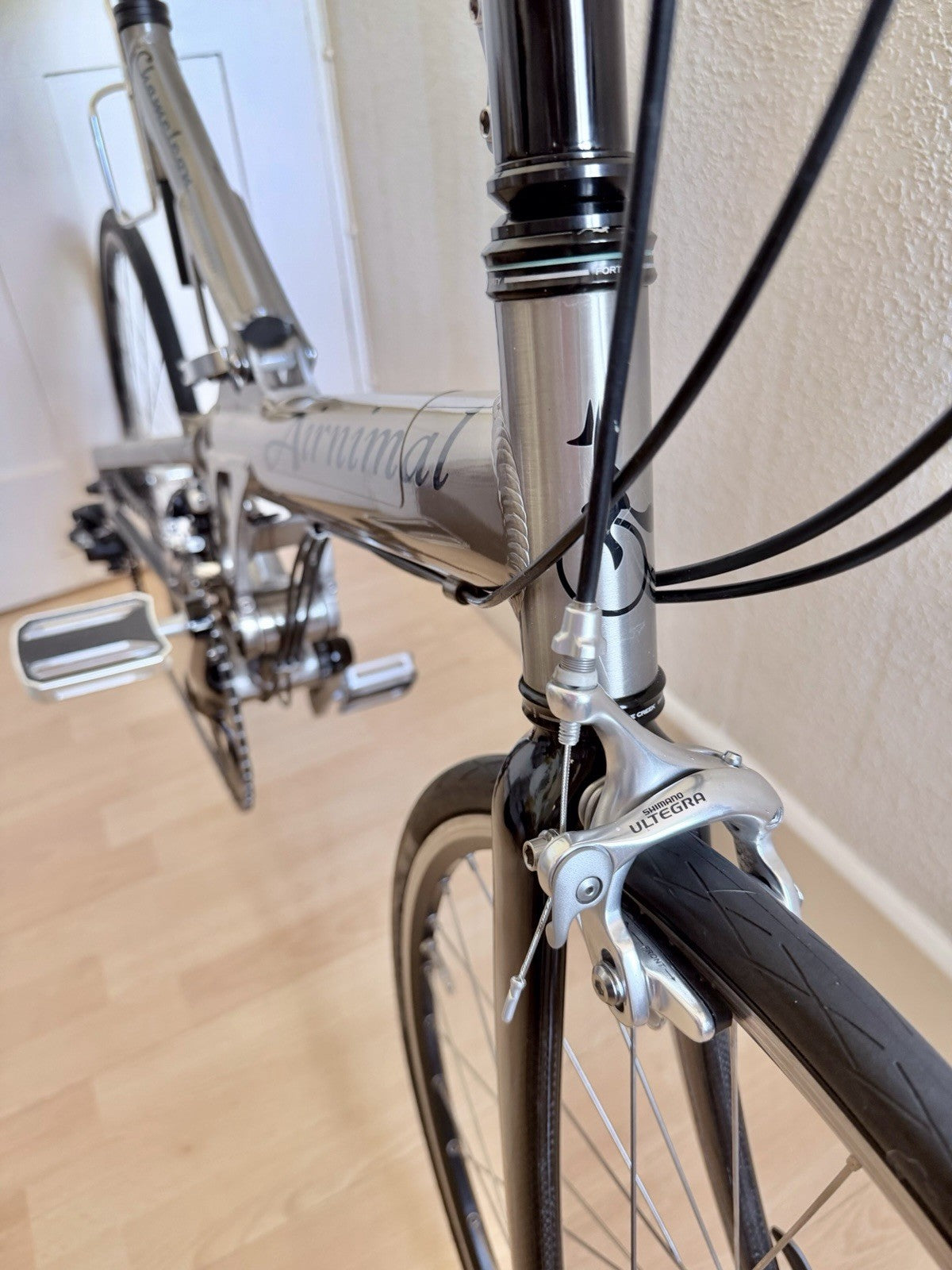 Airnimal Chameleon Folding Bike. Very Rare Naked Lacquer Finish. Stunning!