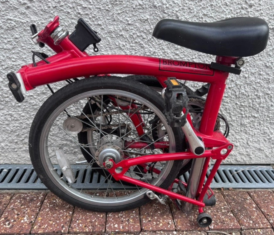 Brompton C Line M3L (3 Speed)  folding bicycle - Red