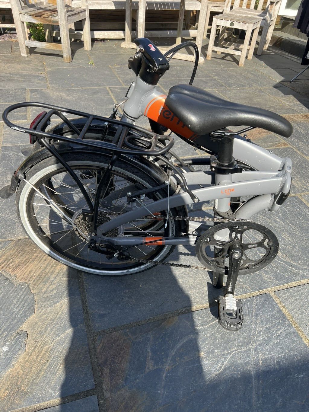 Tern Link D8 Folding Bike Bicycle grey/orange