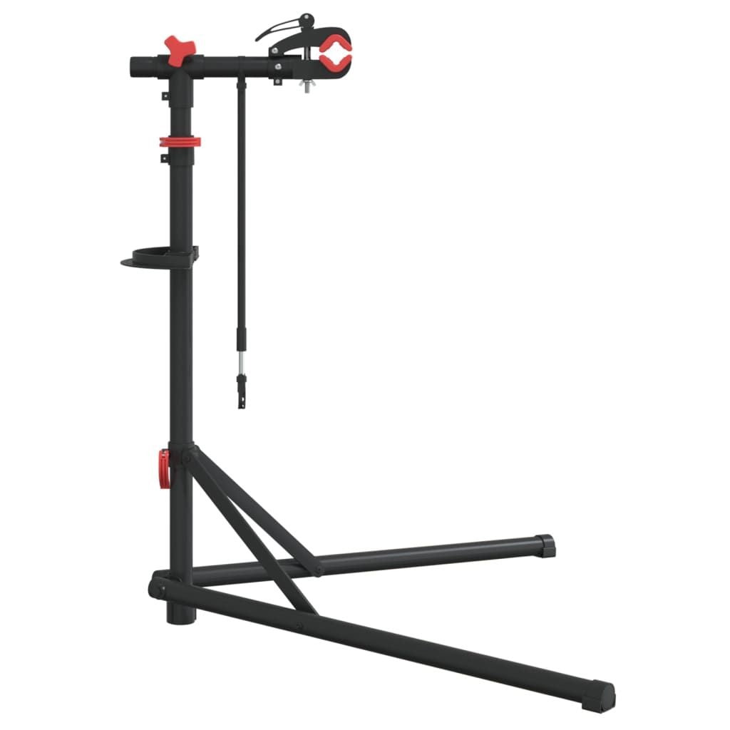 Foldable Bike Repair Stand 92-152 cm Red & Black Powder-Coated Steel TPR