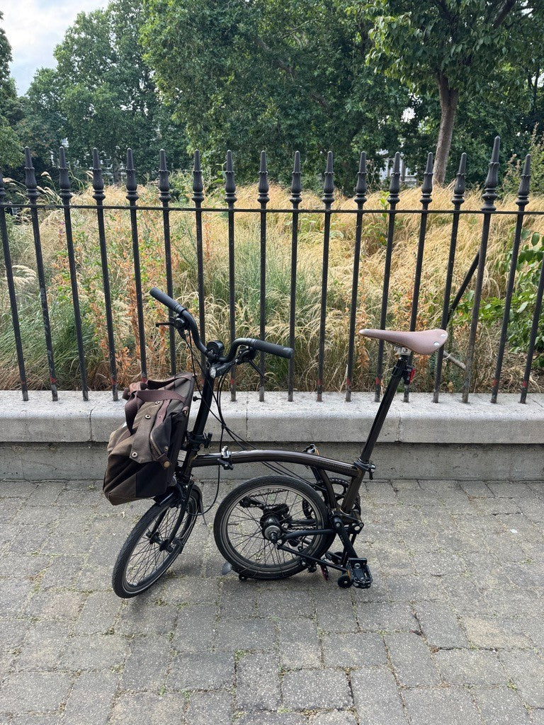 Brompton C Line 12-Speed Folding Bike Black Lacquer Used London N7