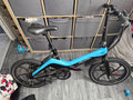 Falcon Folding Bike 20in Black/Blue Derailleur Gears Mech Disc Flat Bar