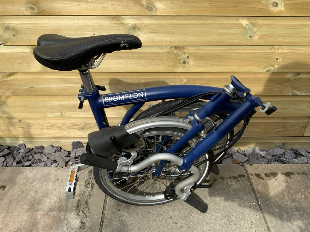 Brompton Folding Bike 3-Speed Blue,  A Bit Dusty As Has Been In Storage A While