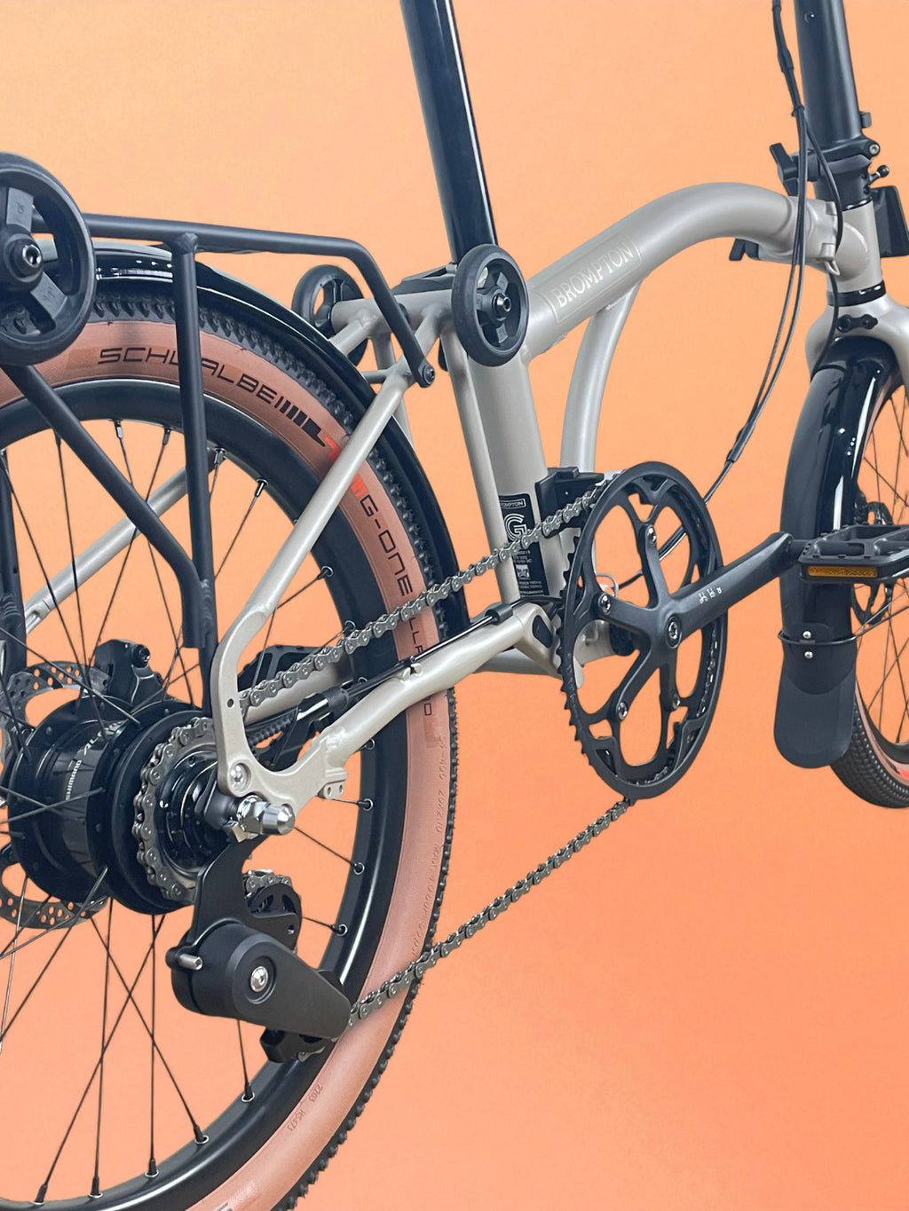 Brompton G Line - Roller Rack - Traildust White - Large