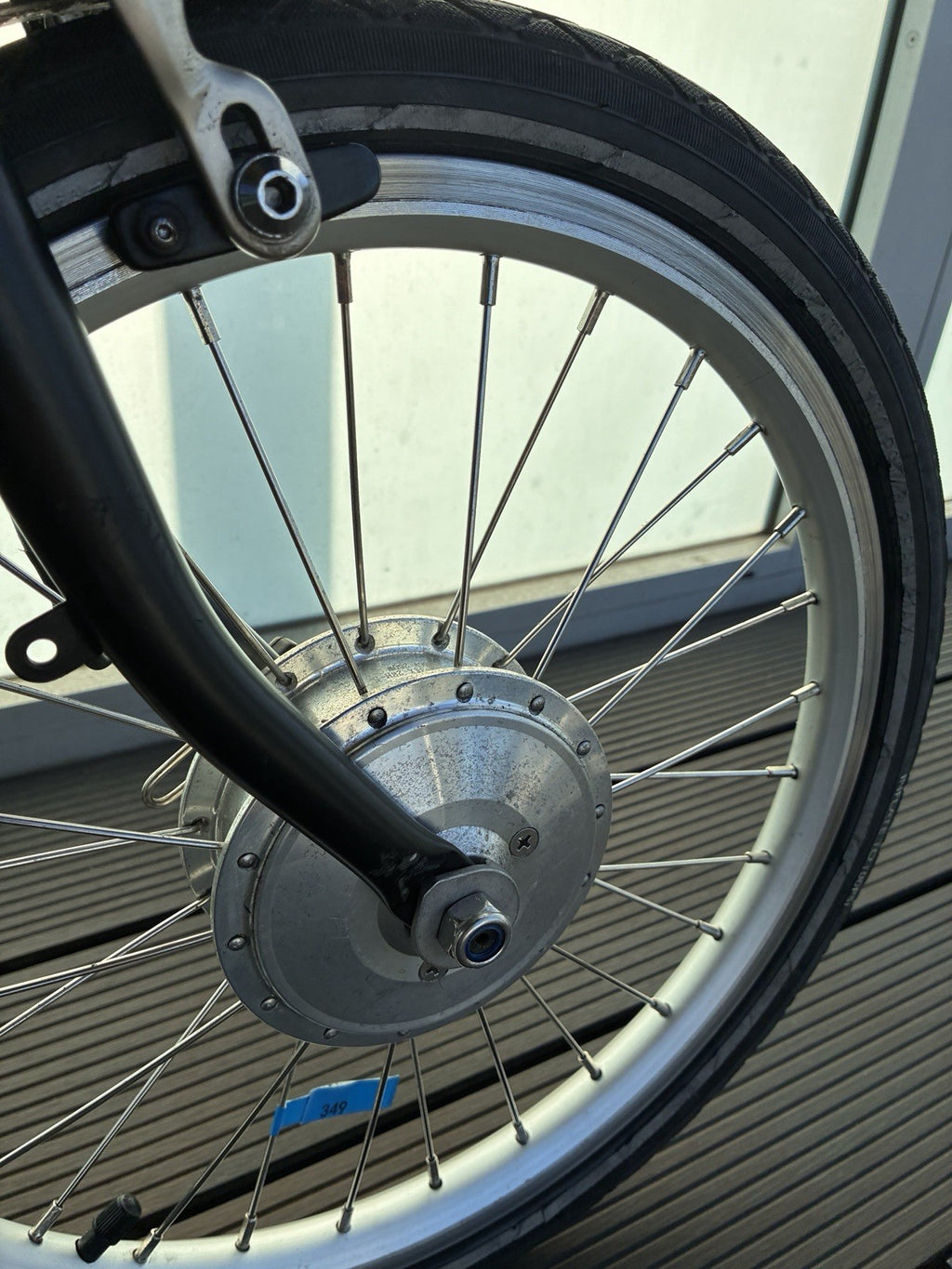 Brompton Aline 2016 single speed electric Bike with Swytch Battery System
