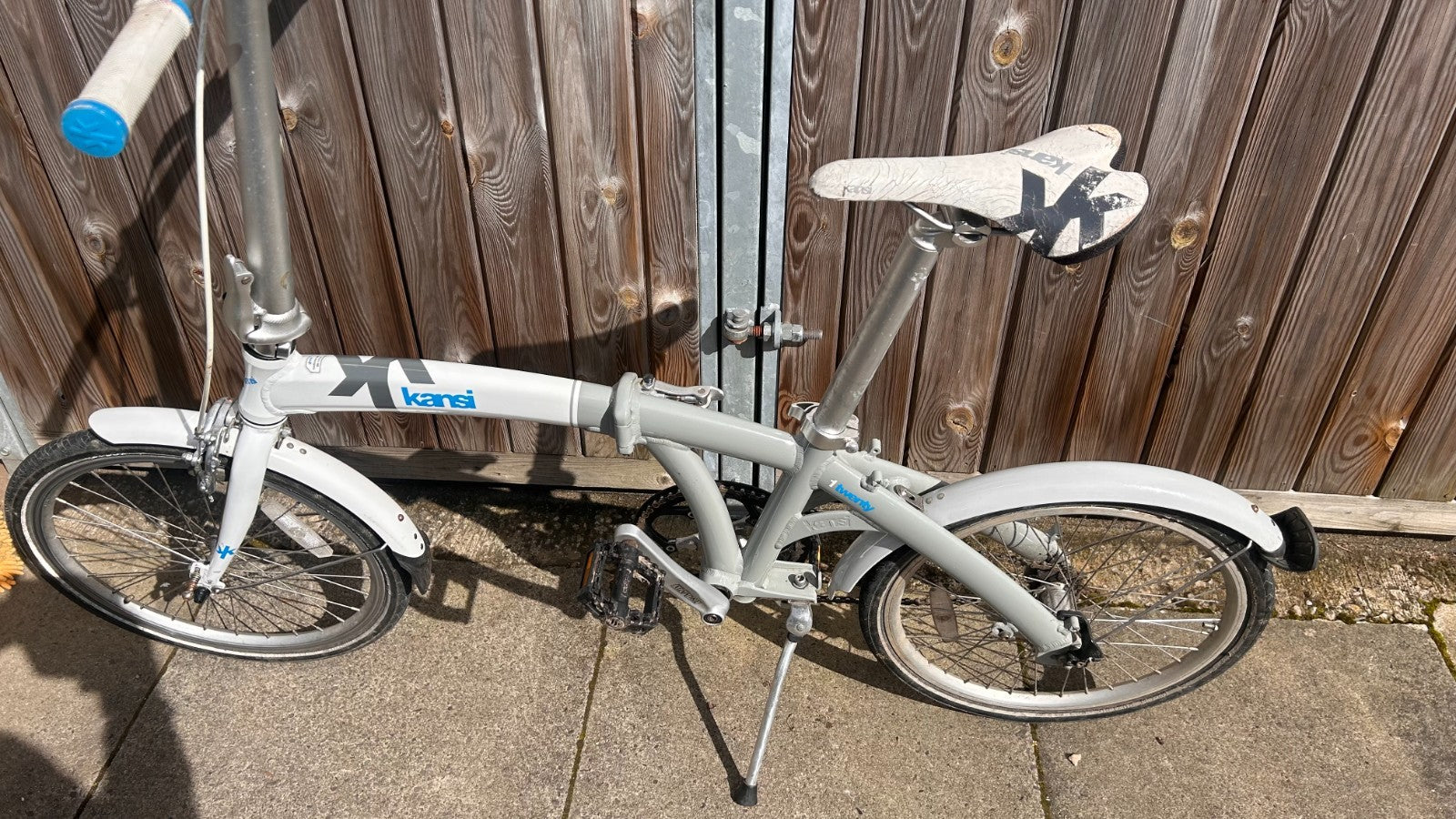 Kansi 1Twenty Single Speed Folding Bike Unisex White Grey - Good Condition