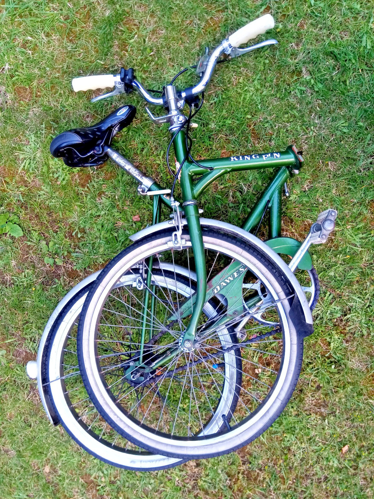 VINTAGE 1970s GREEN DAWES KINGPIN FOLDING BIKE BICYCLE STURMEY ARCHER 3 SPEED