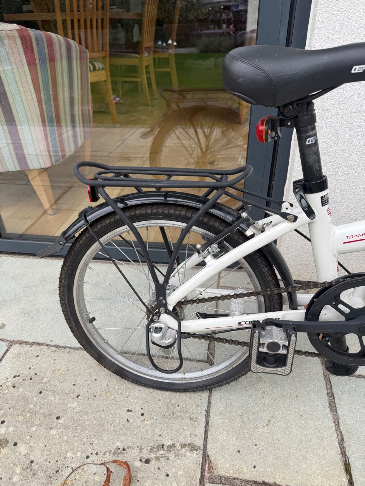 Carrera Transit Folding Bike 20in Wheels White Flat Bar V-Brake Unisex Adult