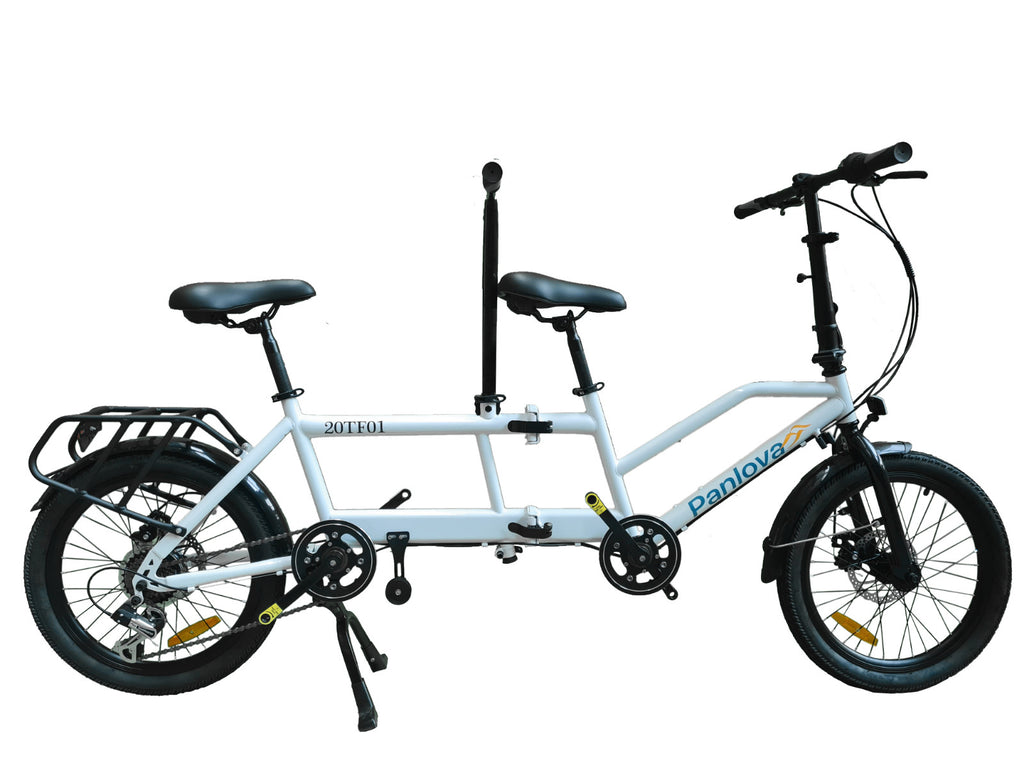 20" Wheel Folding Tandem Bicycle bike, 7 SP Shimano, Full Disc Brakes -20TF01W5R