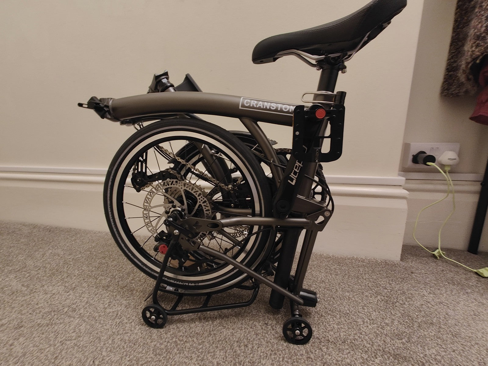 Cranston D9 Brompton‑style Folding Bike 9‑Speed Shimano Hydraulic Disc 16"