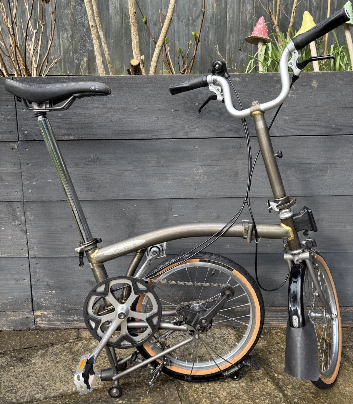 Brompton M2L-X Superlight Raw Titanium Ti / P Line Folding Bicycle - Hardly Used