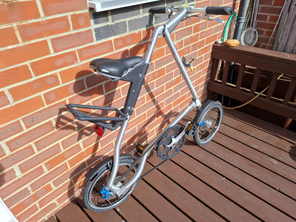 STRIDA Folding Bike - Silver - Good condition
