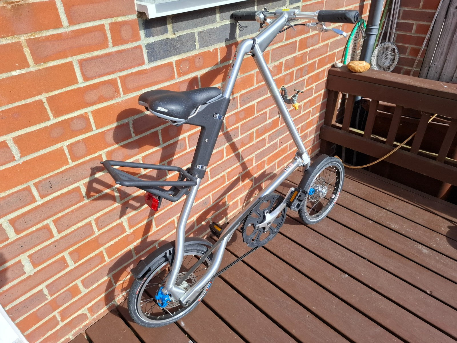 STRIDA Folding Bike - Silver - Good condition