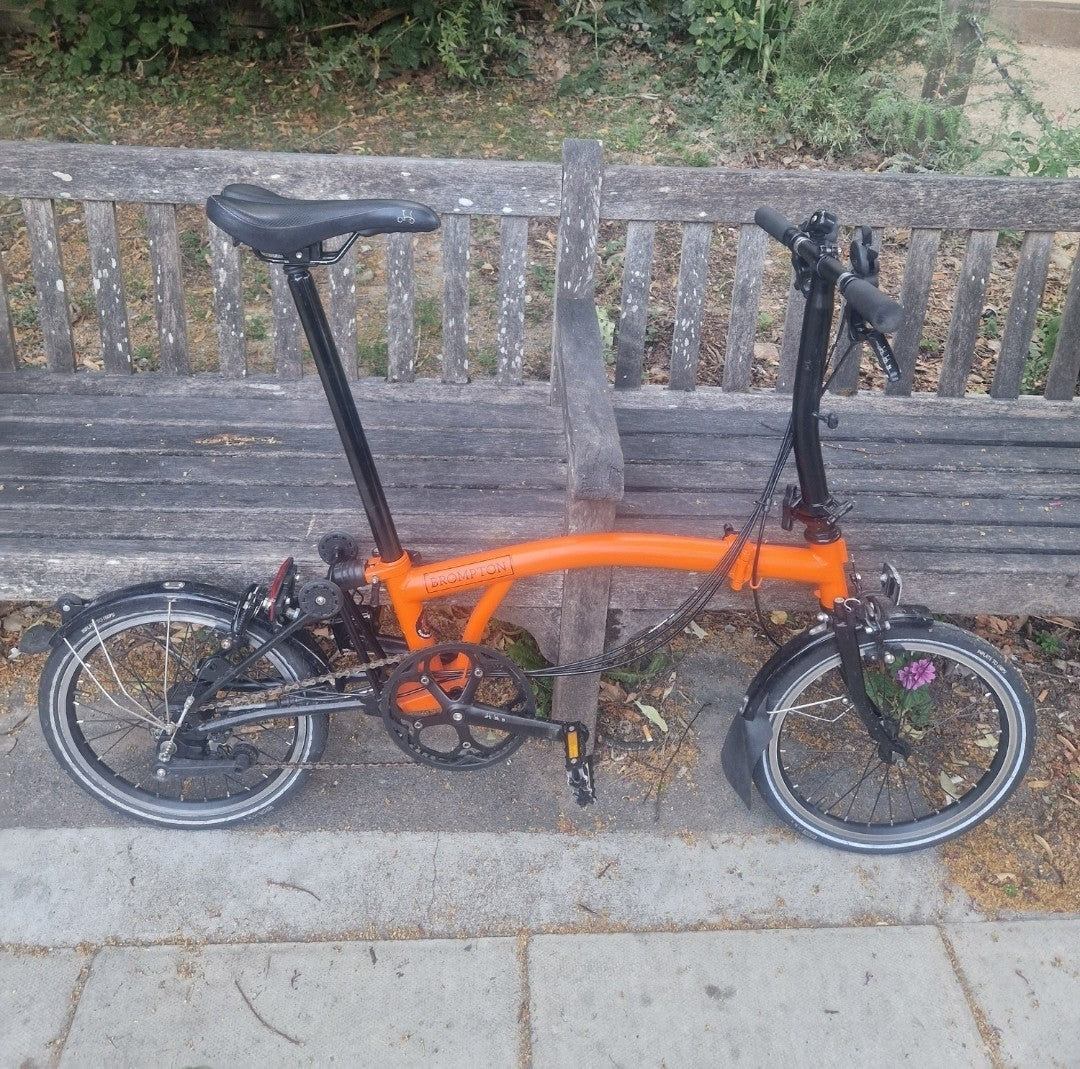 2016 Brompton S6L Black Edition Orange 6 Speed Rare Limited Edition