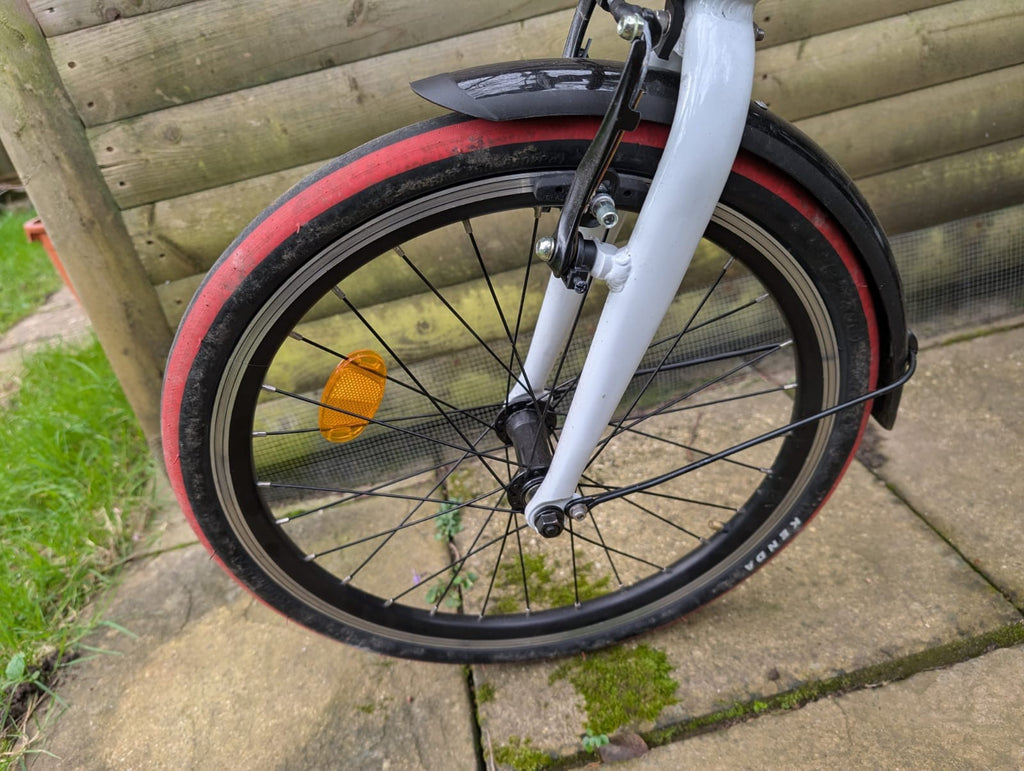 Folding City Bicycle Ecosmo 20" Wheel White, Alloy 7SP Shimano, 12kg-20AF09W