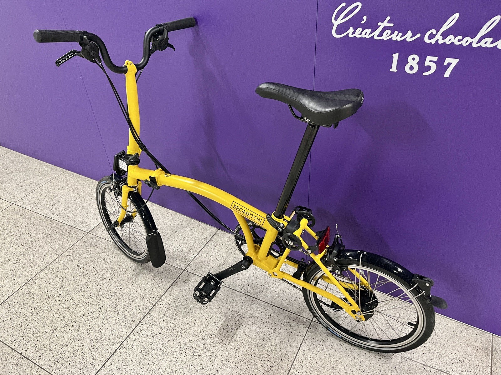 Brompton M12L C Line (2025) Bumblebee Yellow 12 Speed Folding Bike