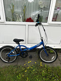 Apollo Luch Folding Bike 20 in Blue Aluminium V-Brake Mudguards Rear Light