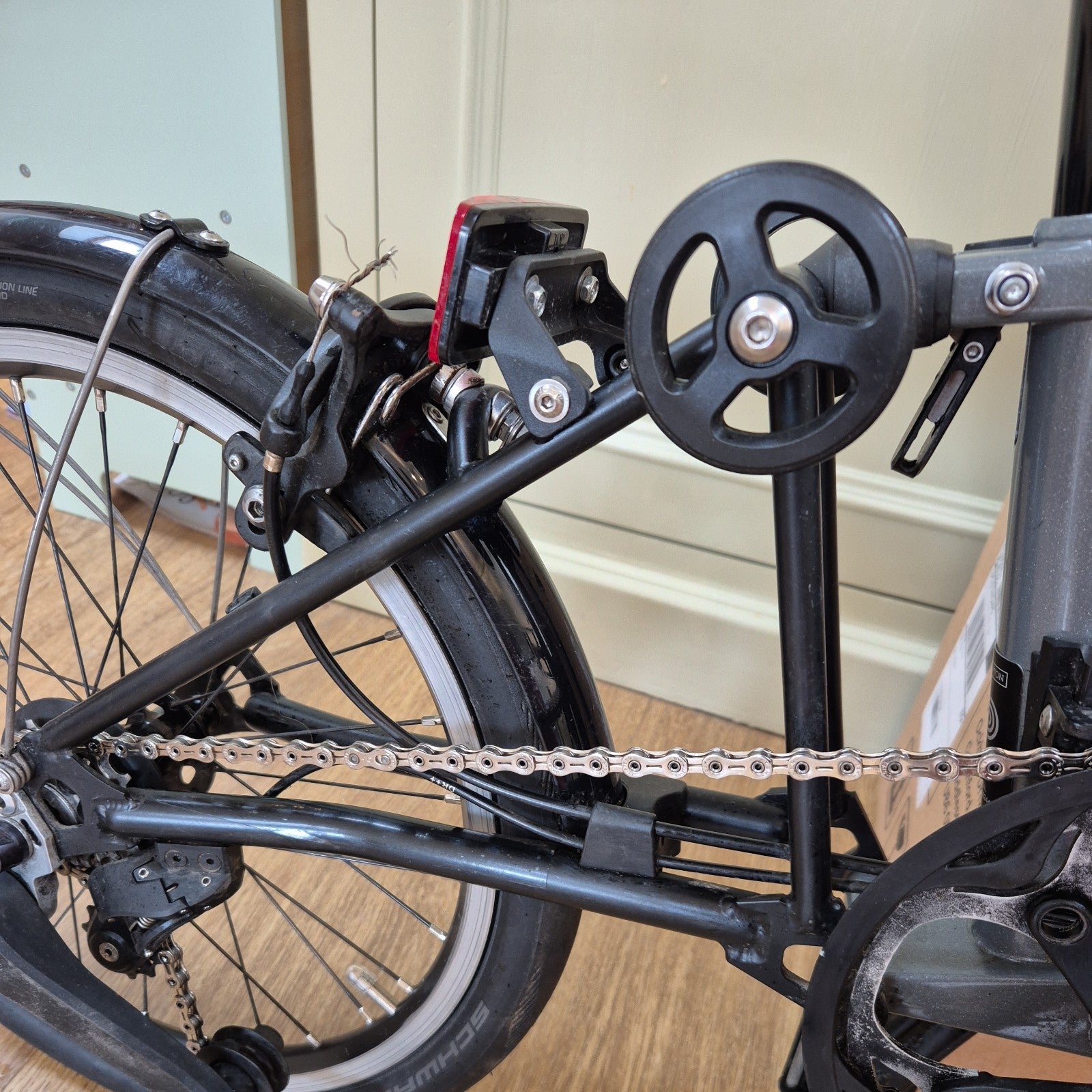 Brompton P Line 4 Speed Titanium Folding Bike Silver Black