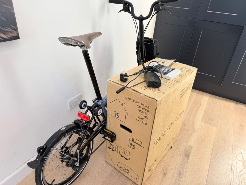 Brompton Electric C Line 6 Speed Folding Bike 2023 - Cloud Blue - RRP £3060 H6L