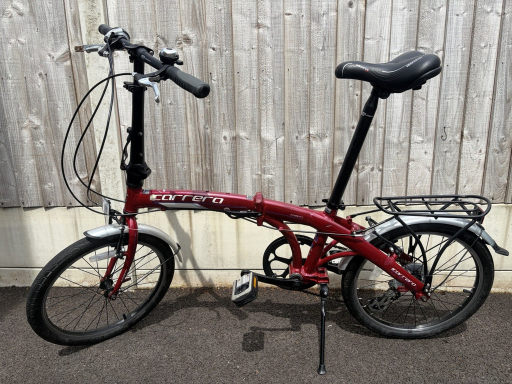 Carerra Intercity Folding Bike In Red.