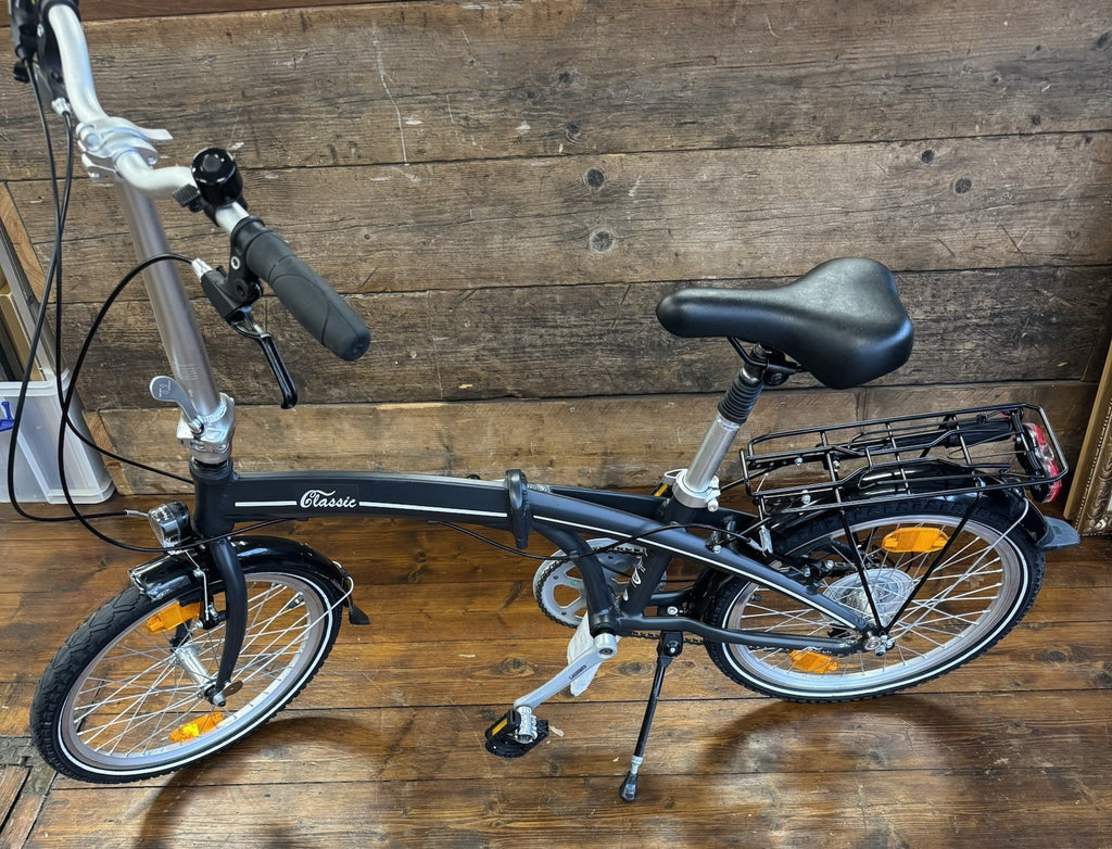 Denver Classic 001 Folding Bike 7 Speed with Lights, Rack and Mudguards